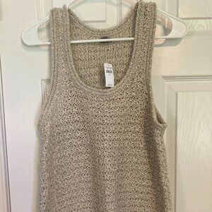 NWT Aerie Cream Crochet Tank (L)